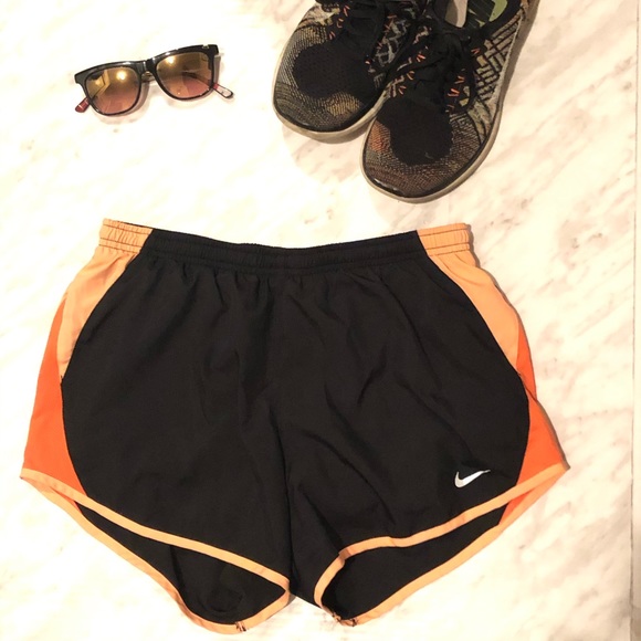Nike Pants - Nike Orange & Black Dri-Fit Running Shorts